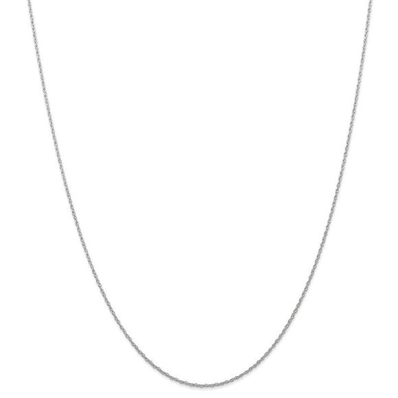 0.7mm, 14k White Gold, Cable Rope Chain Necklace, 18 Inch - Picture 3 of 8